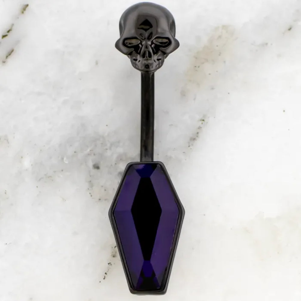 Navel Ring Skull and Coffin Jewelry Metal Mafia   