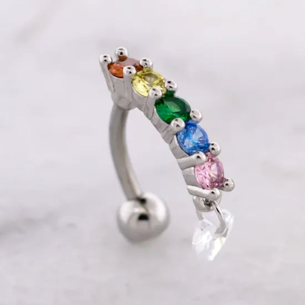 Navel Ring Top Drop Pride Gems