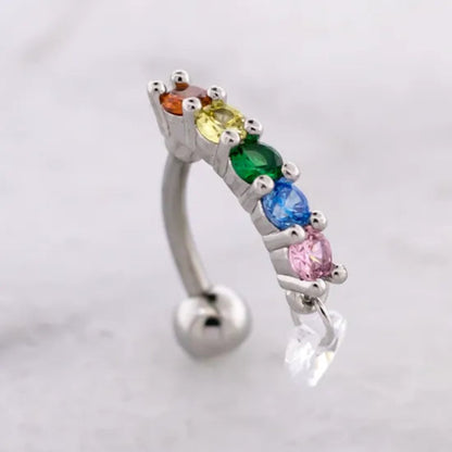 Navel Ring Top Drop Pride Gems