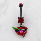 Navel Ring Lips with Cherry