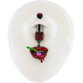Navel Ring Lips with Cherry