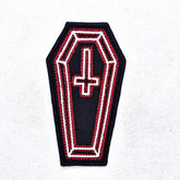 Neon Coffin Cross Iron On Patch