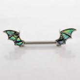 Nipple Ring Abalone Shell Bat Wings