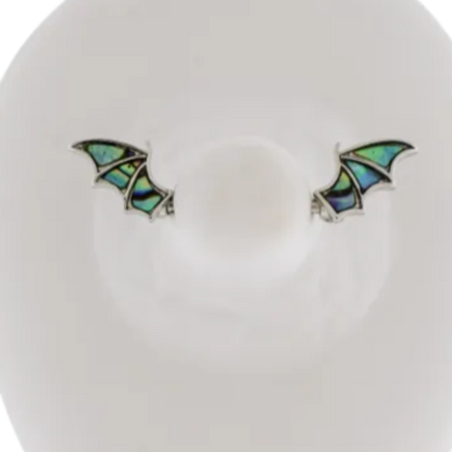 Nipple Ring Abalone Shell Bat Wings