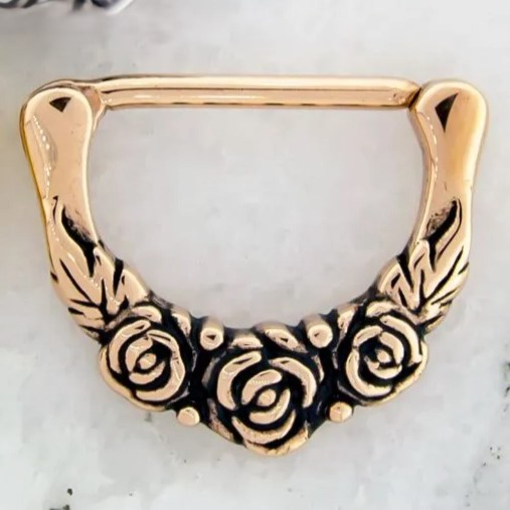 Nipple Ring Clicker Roses