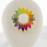 Nipple Ring Rainbow Sunflowers
