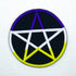 Nonbinary Pride Pentagram Iron Patch