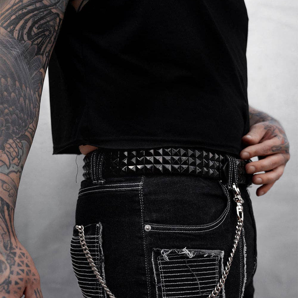 Obsidian Black Studded Belt
