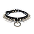 Onyx Spiked Ring Collar Large (16.5"-19")