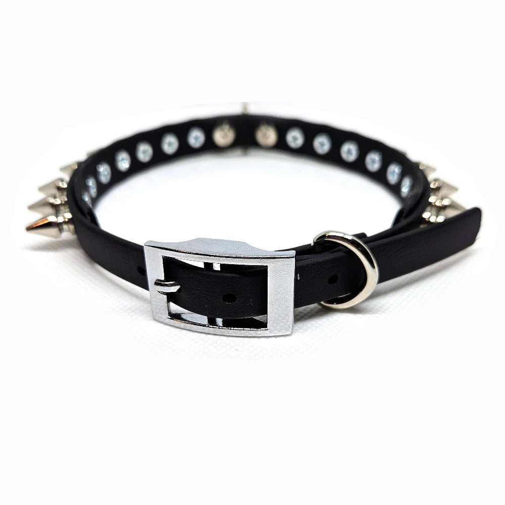 Onyx Spiked Ring Collar