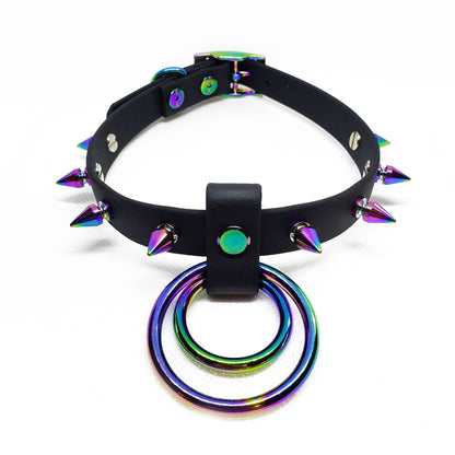 Opal Rainbow Sinister Collar Large (16.5-19")