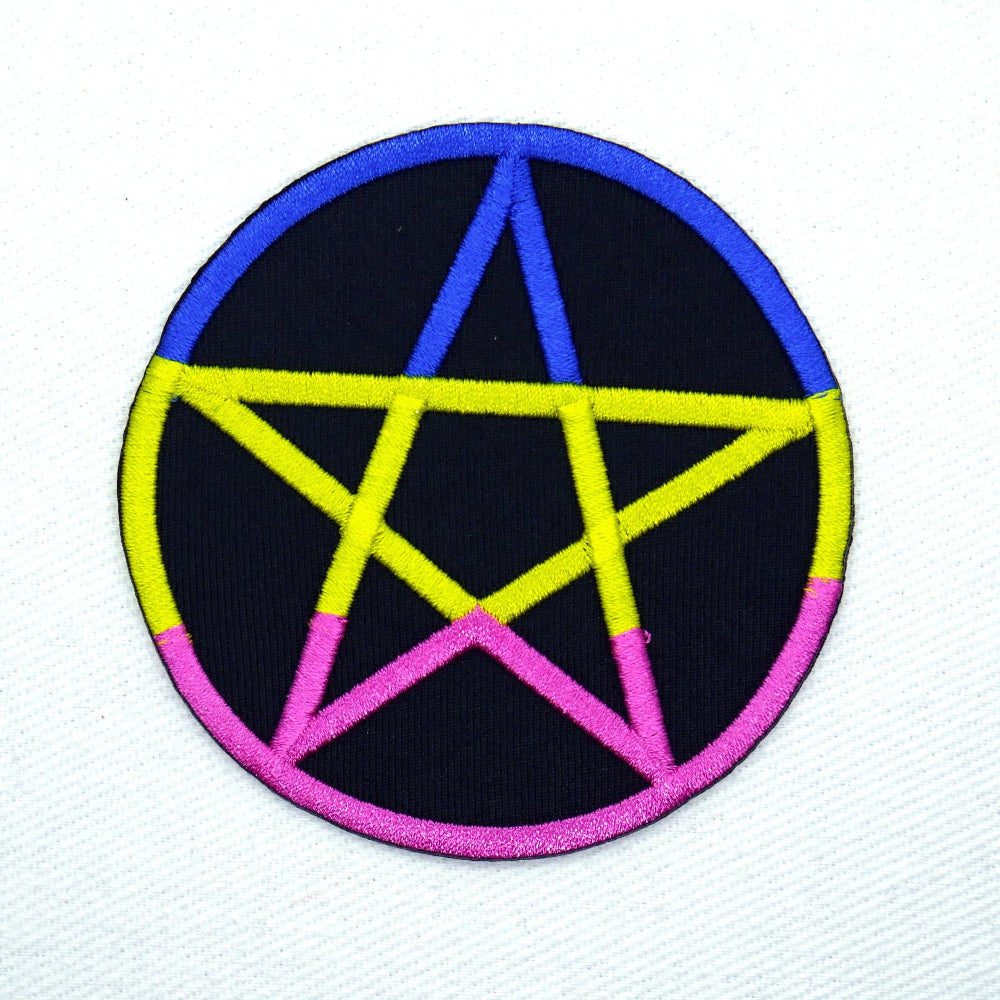 Pansexual Pride Pentagram Iron On Patch