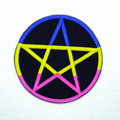 Pansexual Pride Pentagram Iron On Patch