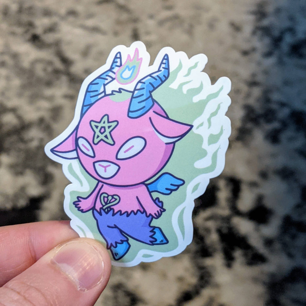 Pastel Baphomet Sticker Sticker Mimic Gaming Co   