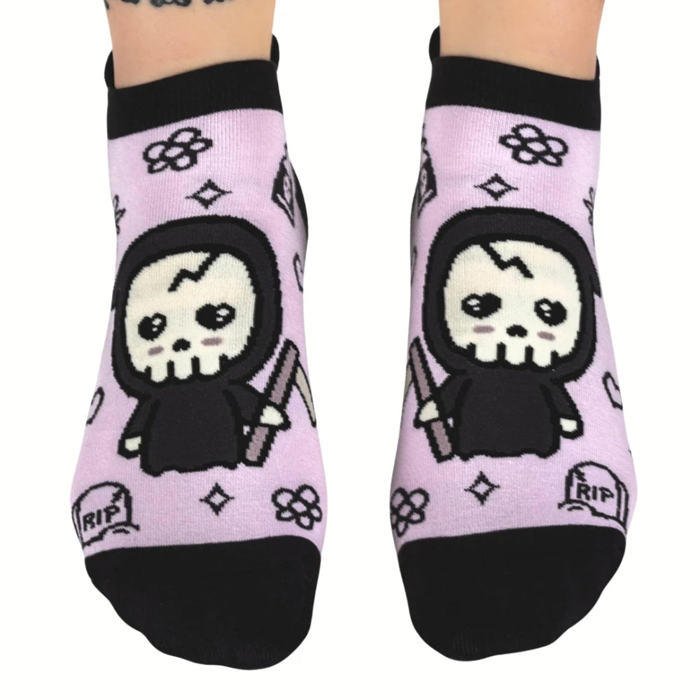 Pastel Goth Grim Reaper Ankle Socks Clothing FootClothes   