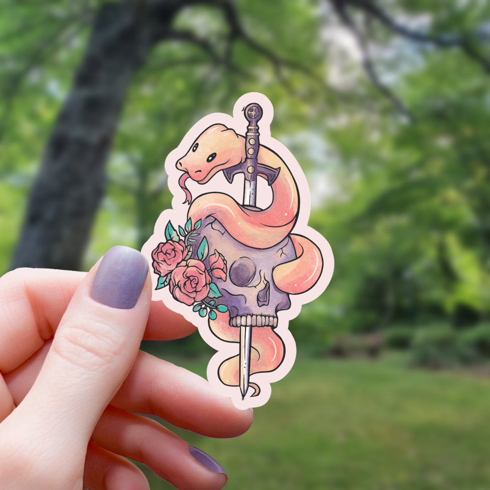 Pastel Snake Sword Sticker