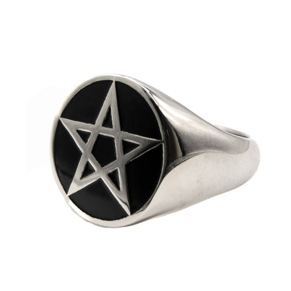 Pentagram Signet Ring Jewelry Mysticum Luna   