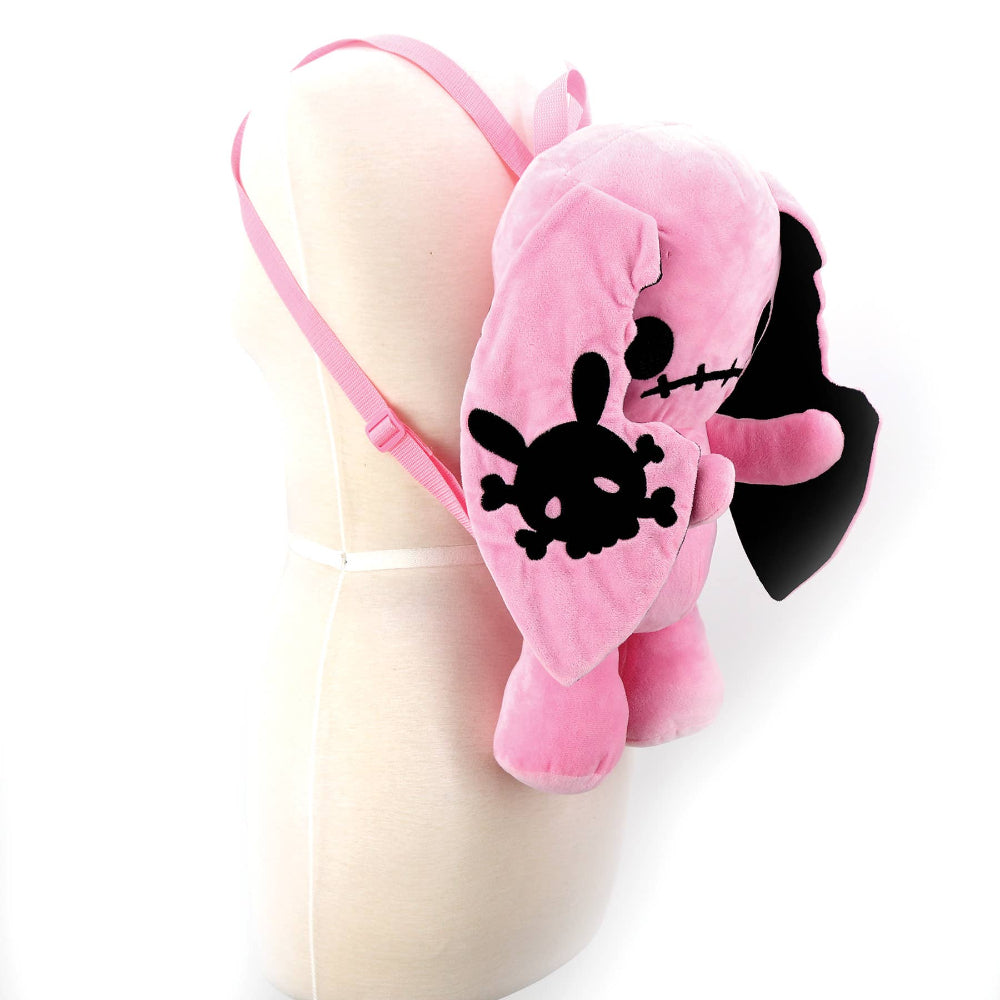 Pink Bunny Plush Backpack