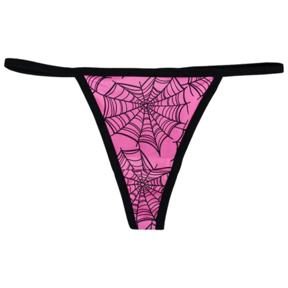 Pink Web Hearts Thong Underwear Clothing Too Fast   