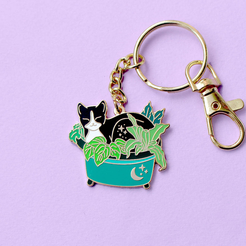 Plant Cat Keychain