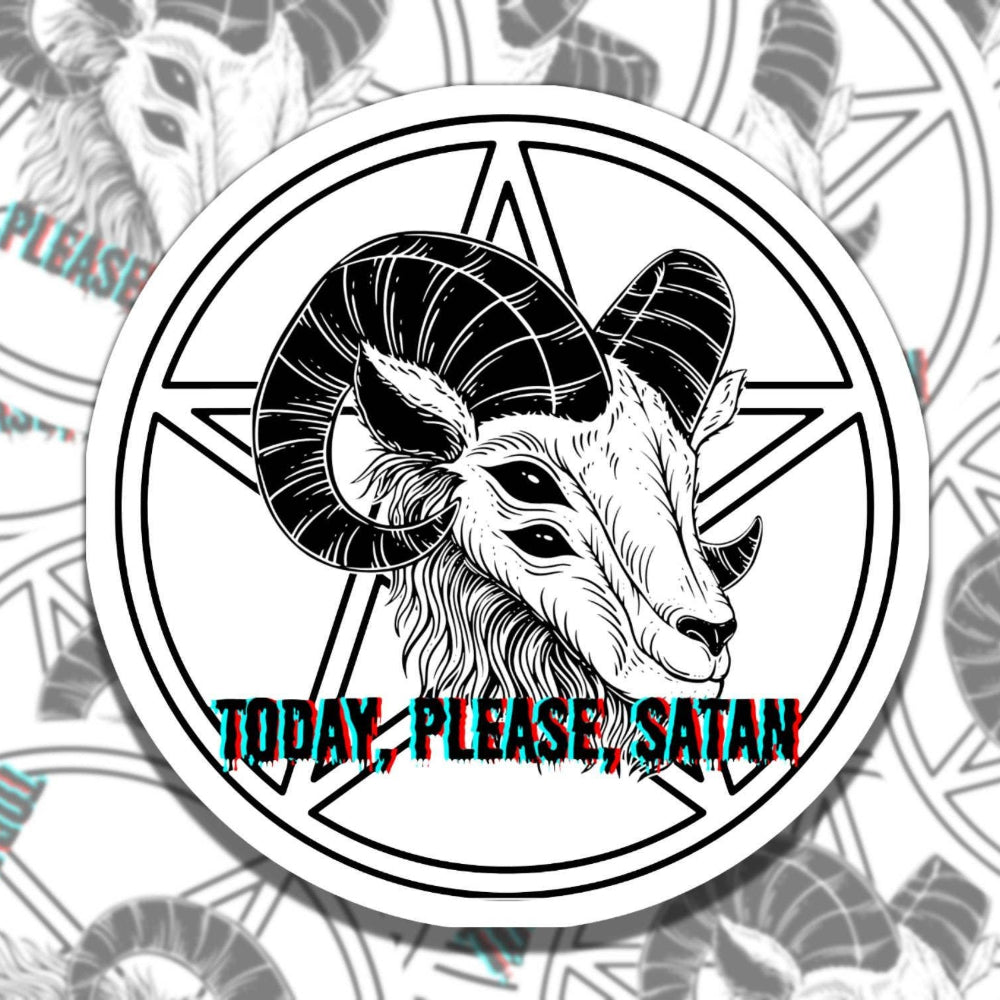 Please Satan Vinyl Sticker