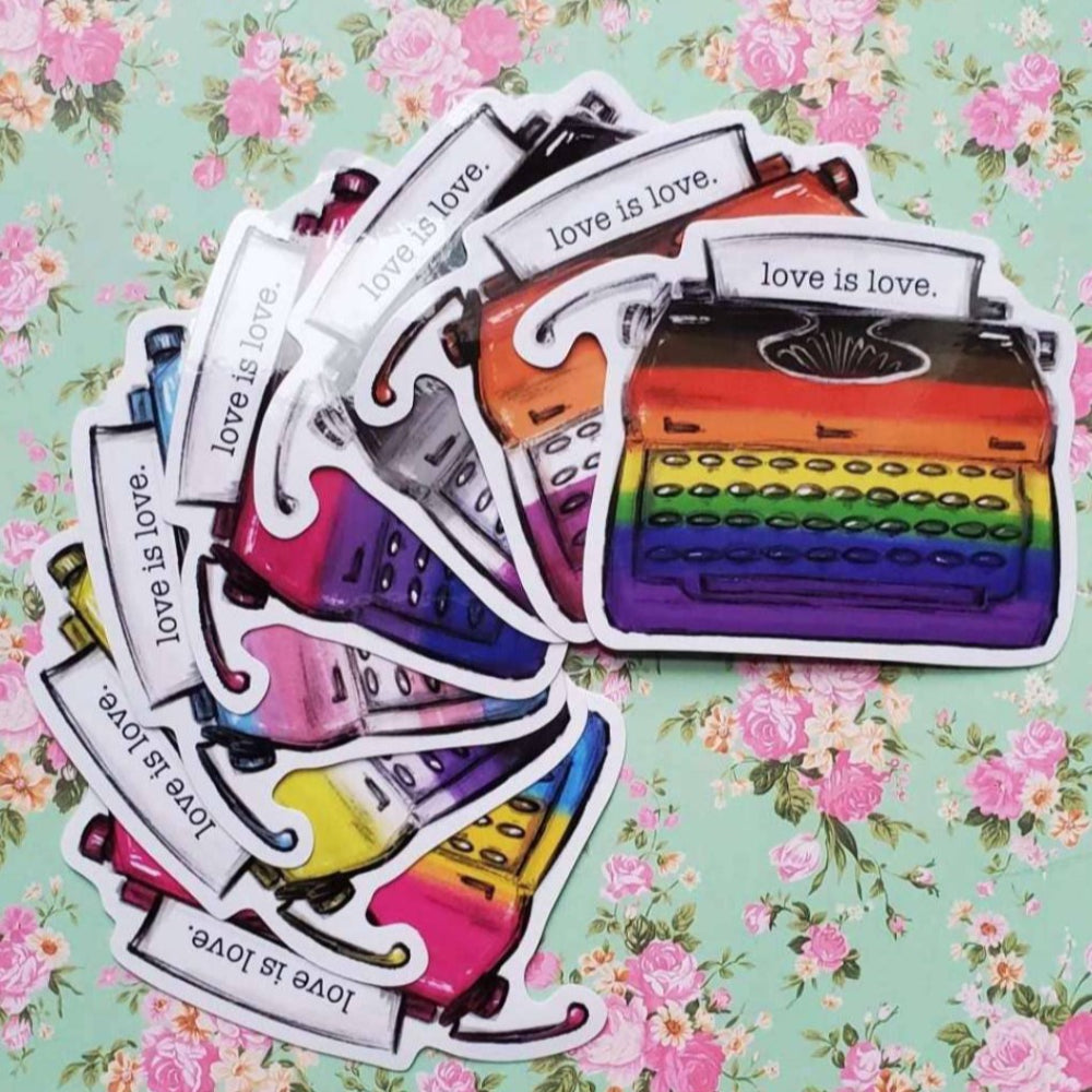 Pride Typewriter Sticker