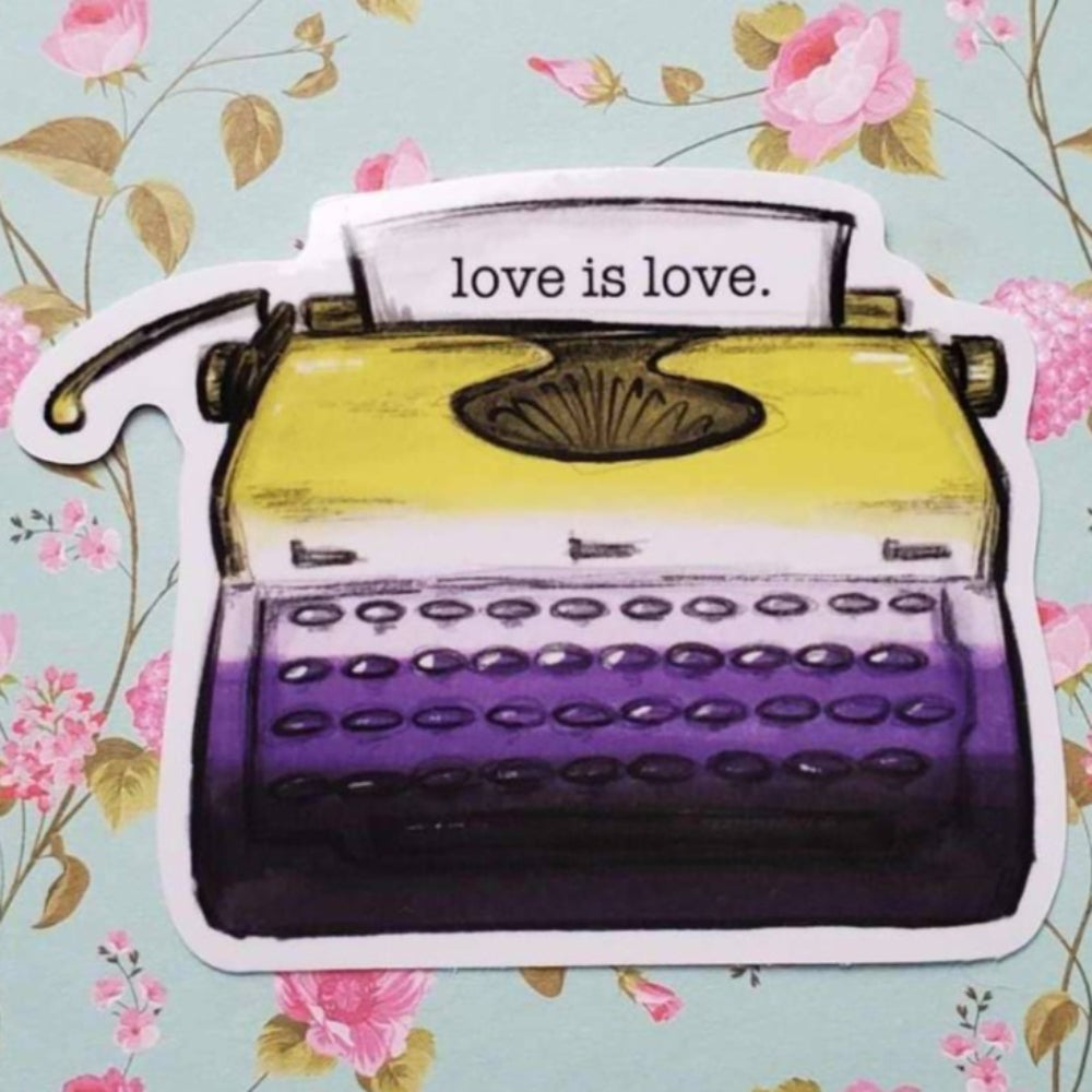 Pride Typewriter Sticker Non-Binary