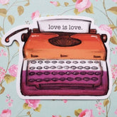 Pride Typewriter Sticker Lesbian