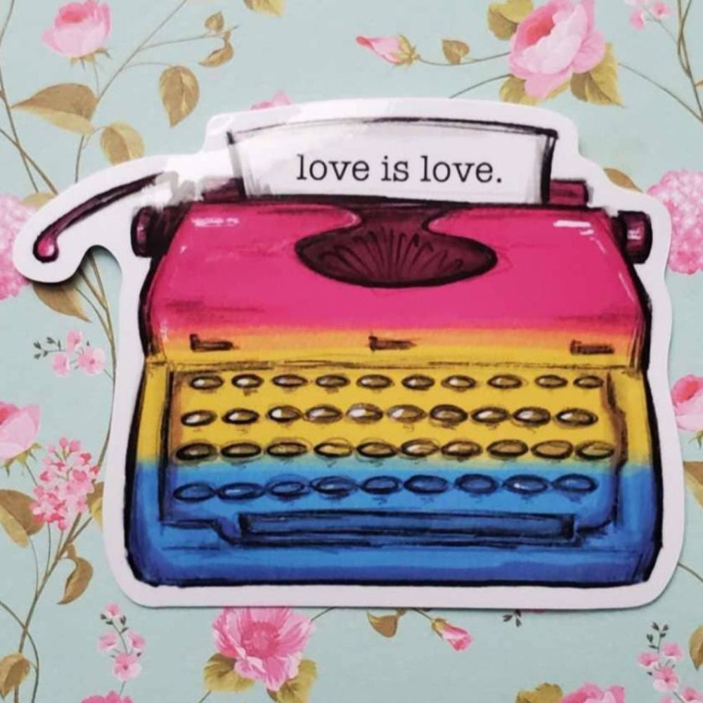 Pride Typewriter Sticker Pansexual