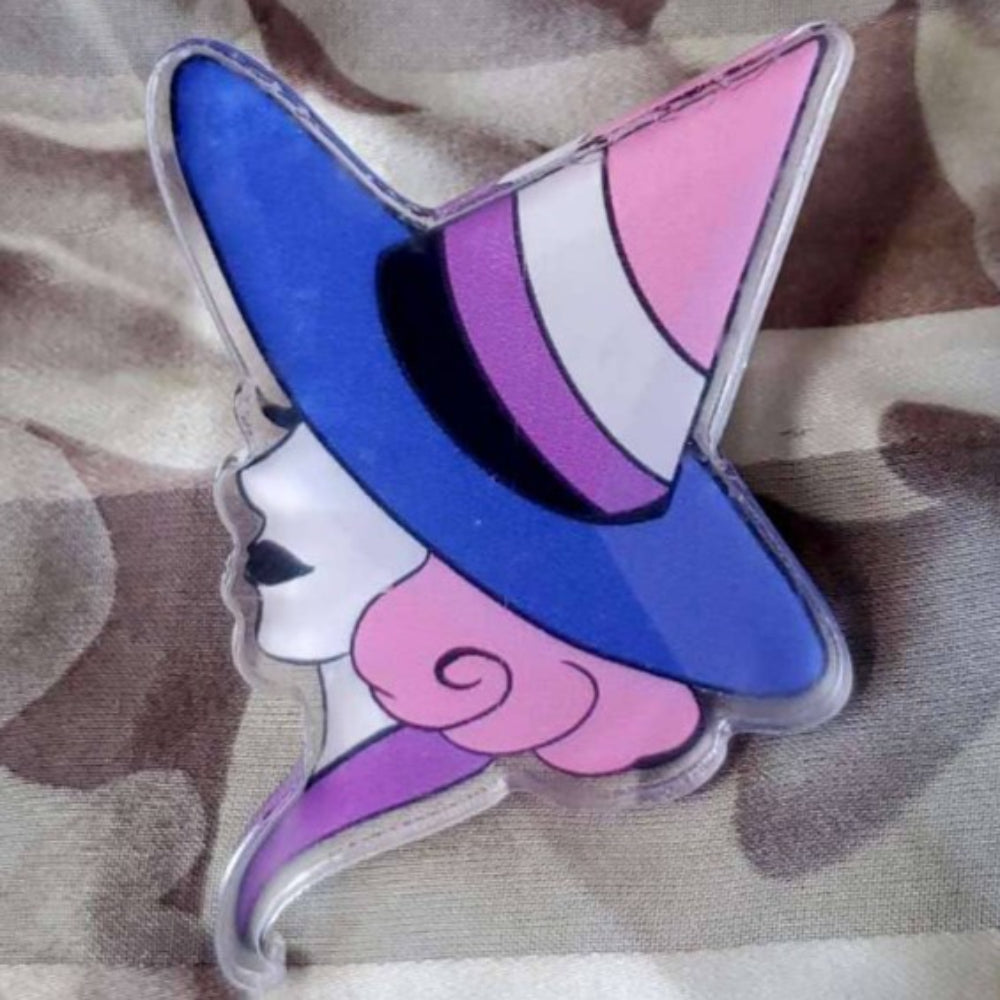 Pride Witch Acrylic Pin Accessories Joan of Art Genderfluid