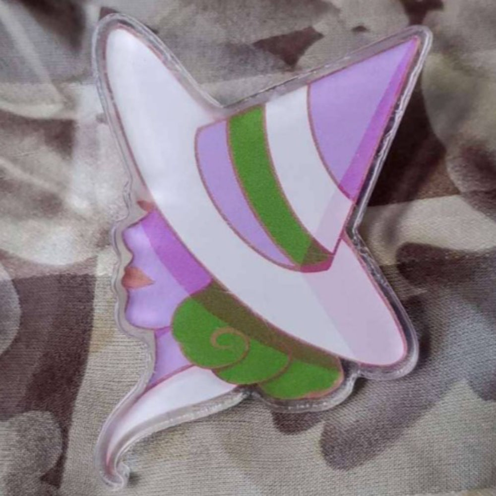 Pride Witch Acrylic Pin Genderqueer