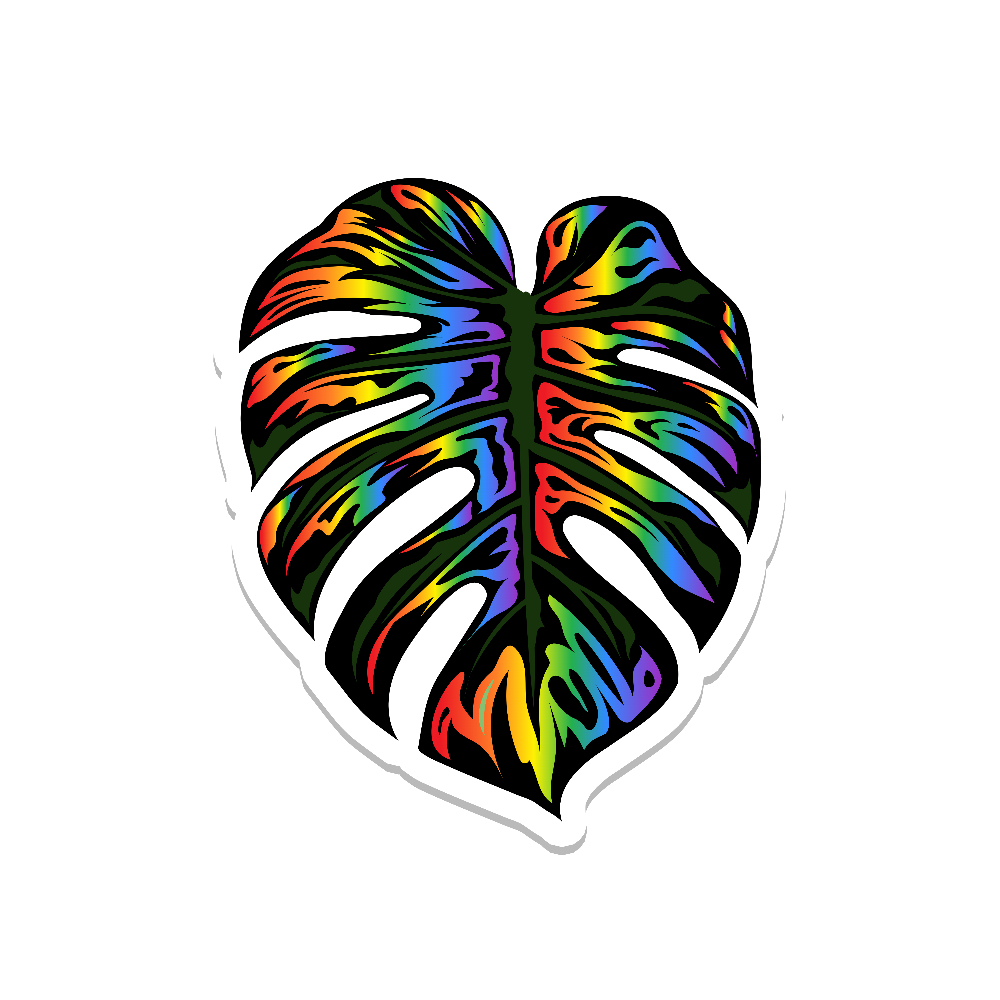 Rainbow Leaf Sticker
