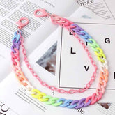 Rainbow Acrylic Waist Chain