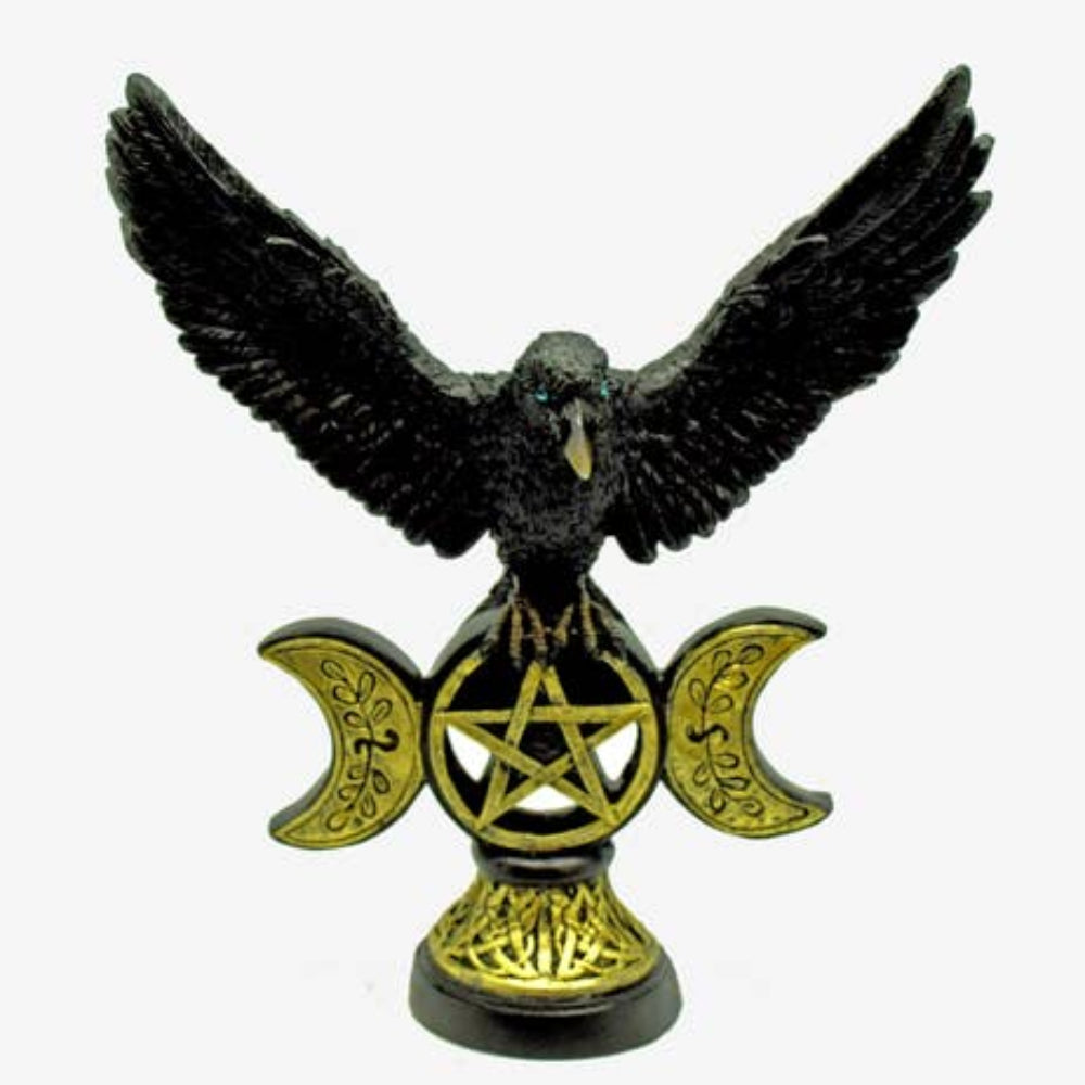 Raven on Triple Moon Pentacle
