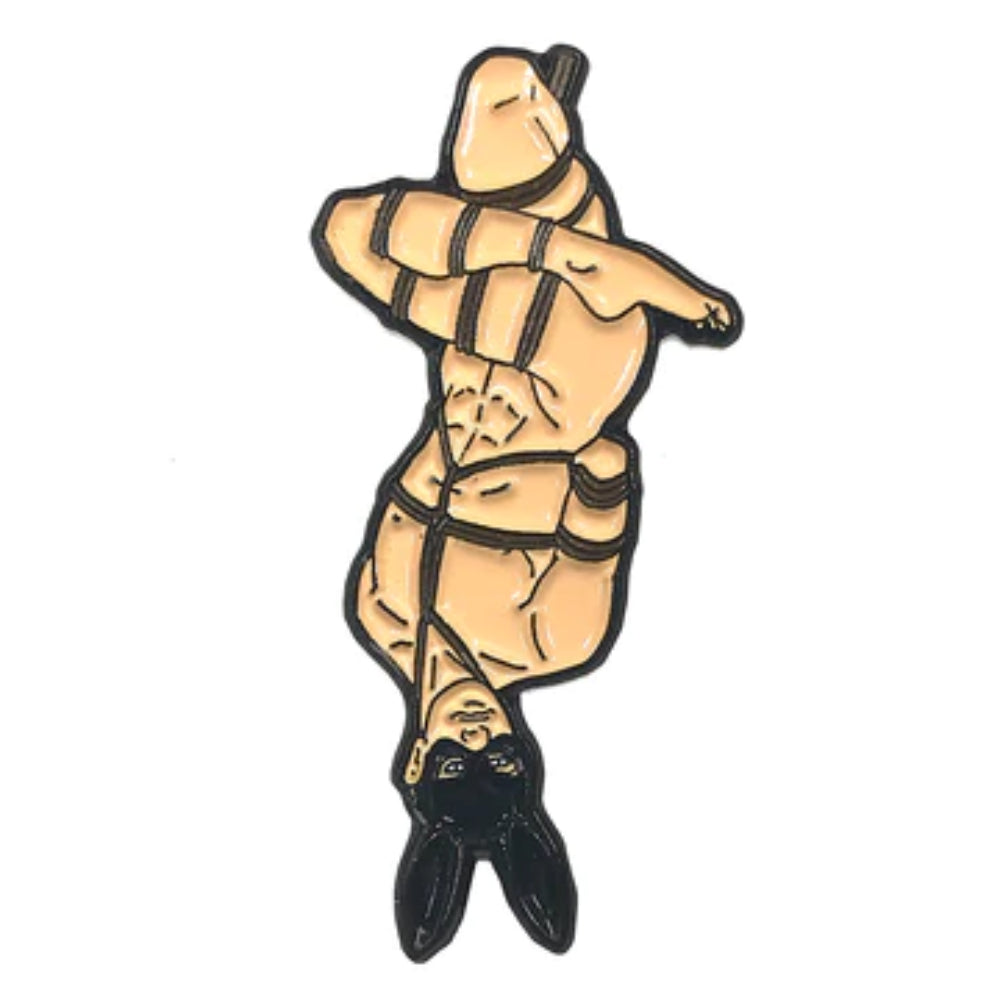 Rope Bunny Luke Enamel Pin Sticker Geeky And Kinky   