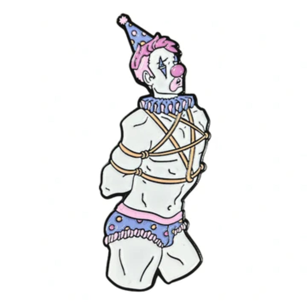Rope Clown Male Enamel Pin Sticker Geeky And Kinky   