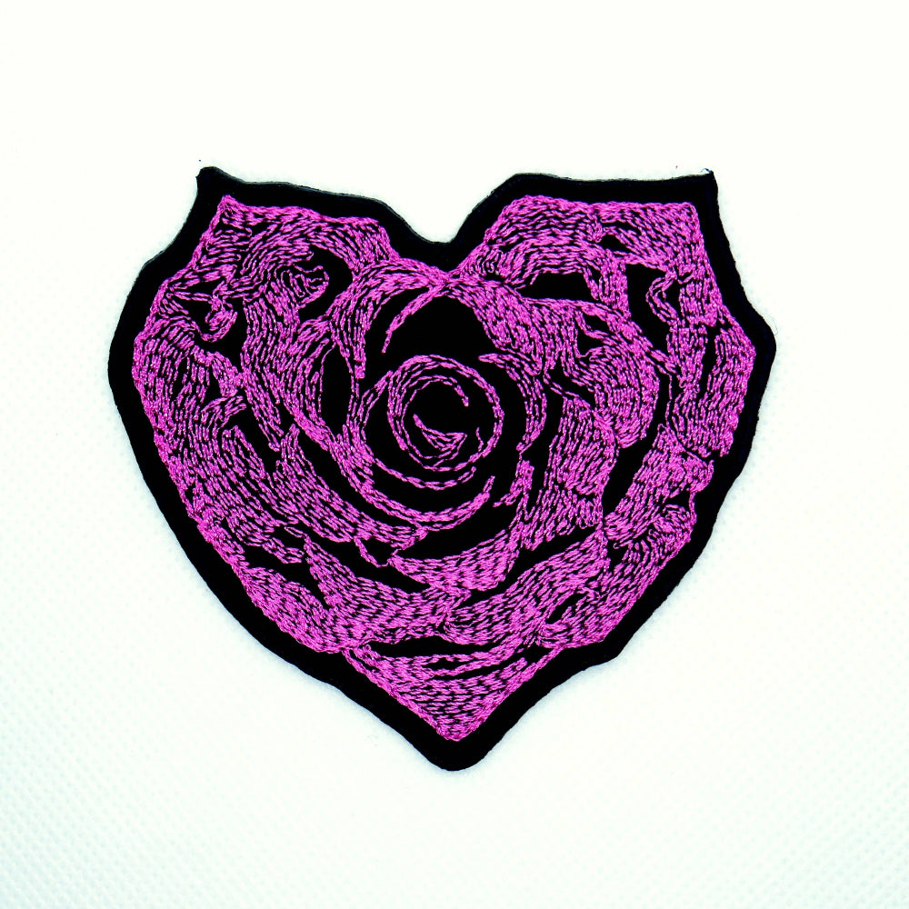 Roses Are Pink Iron on Patch