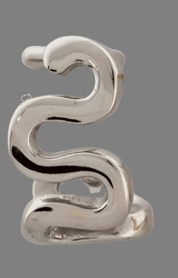 Nose Screw Snake Curve Jewelry Metal Mafia Silver  