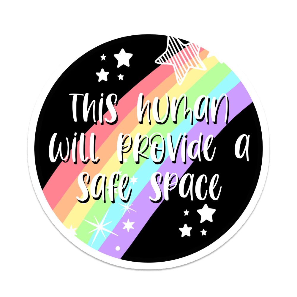 Safe Space Human Vinyl Sticker Sticker Rebel and Siren   