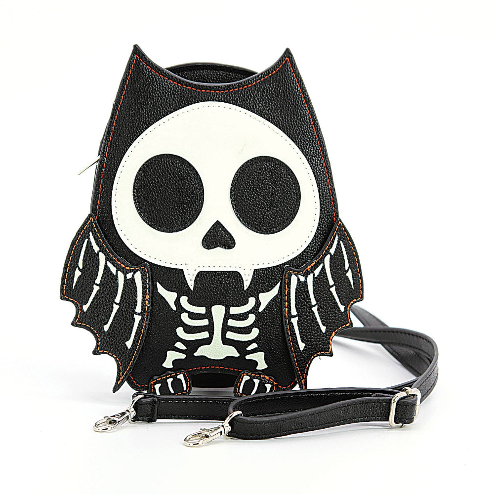 Skeleton Bat Shoulder Bag Glow in the Dark Purses and Wallets COMECO INC   