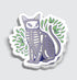 Skeleton Cat Sticker