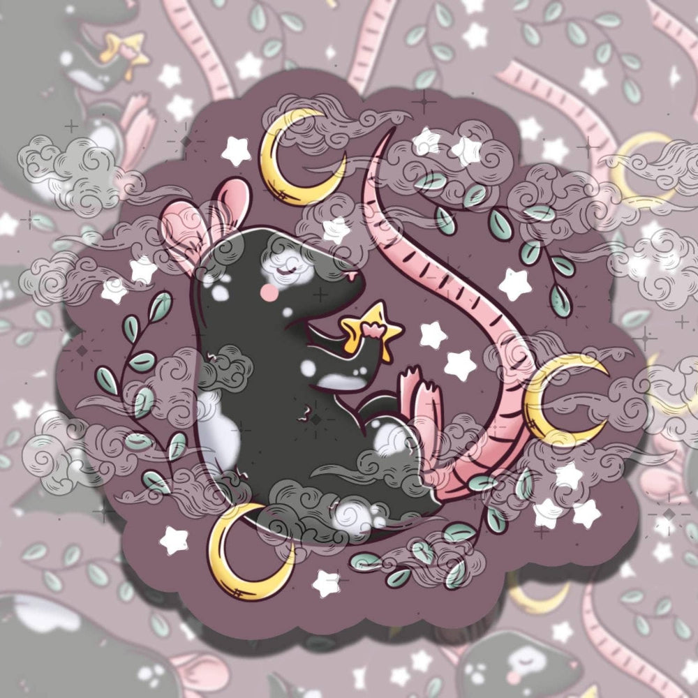 Sleeping Ratties Vinyl Sticker