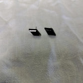 Handmade Shape Studs Small Black Diamonds