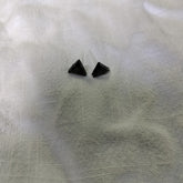 Handmade Shape Studs Tiny Black Triangles*
