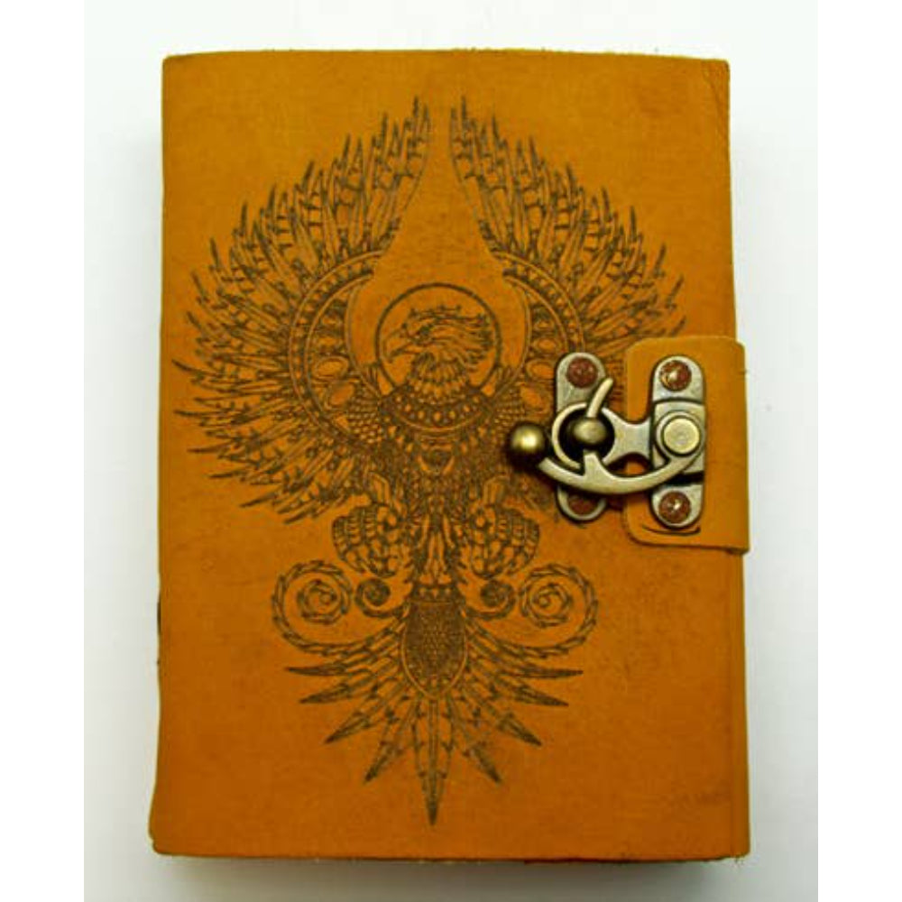 Soft Leather Journal With Embossed Phoenix Stationery Fantasy Gifts   