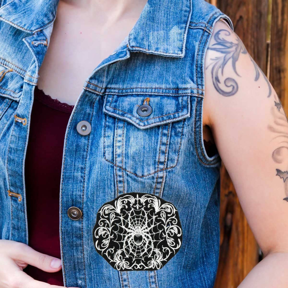 Spiderweb Filigree Iron On Patch