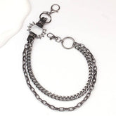 Spiked Ring Chain Wallet Chain Gun Black Spike PC