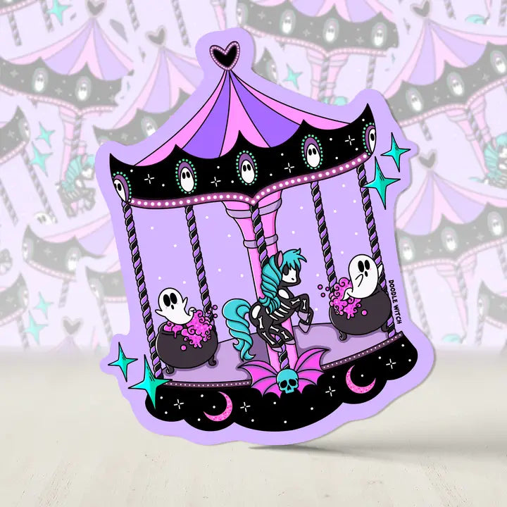 Spooky Carousel Sticker