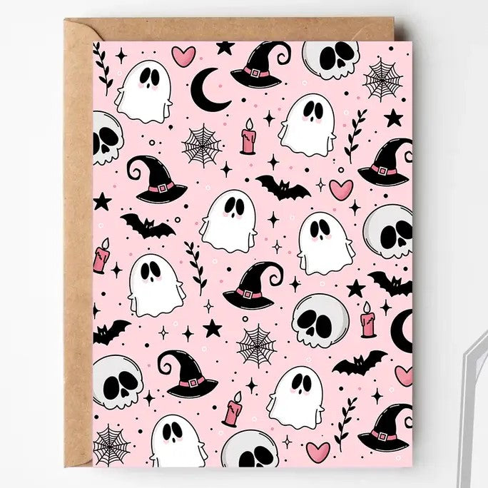 Spooky Ghost Greeting Cards Stationery DoodleWitch