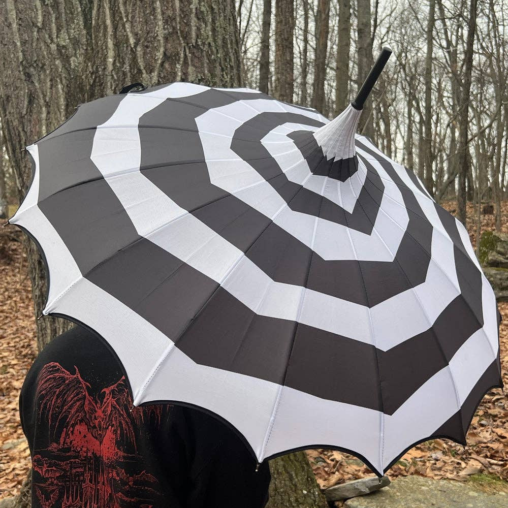 Spooky Spiral Batwing Umbrella